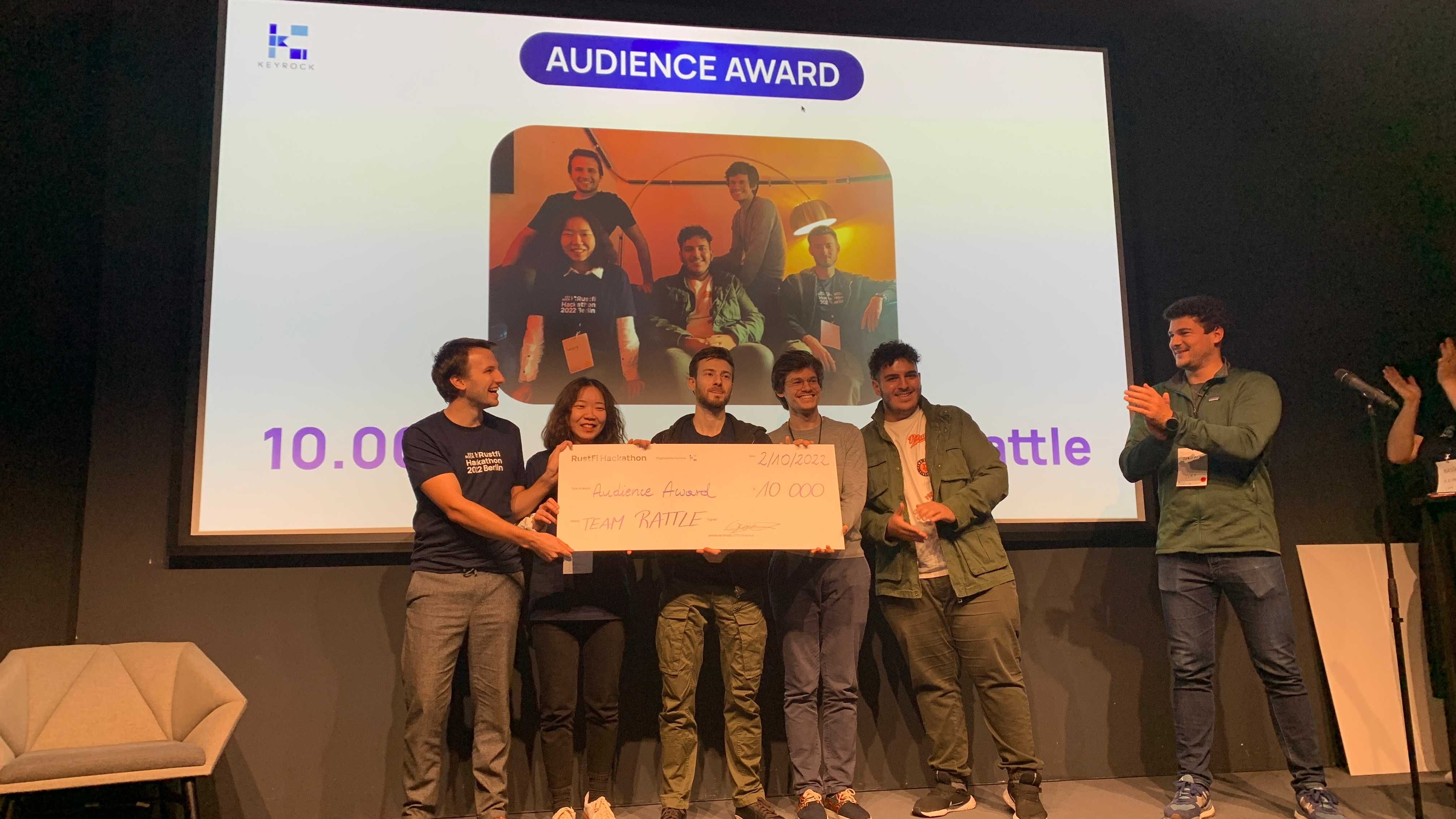 Group picture after winning the community price